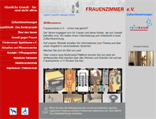 Tablet Screenshot of frauenzimmer-ev.de